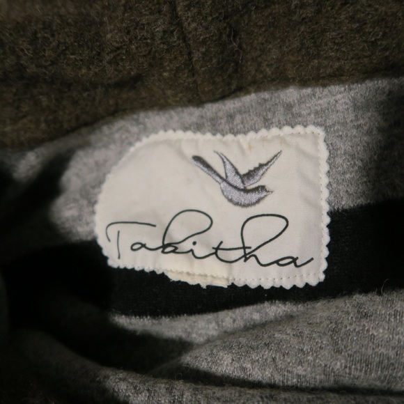 Anthropologie Tabitha Transverse Poncho Striped Wool Blend Colorblock Boho - Picture 8 of 10